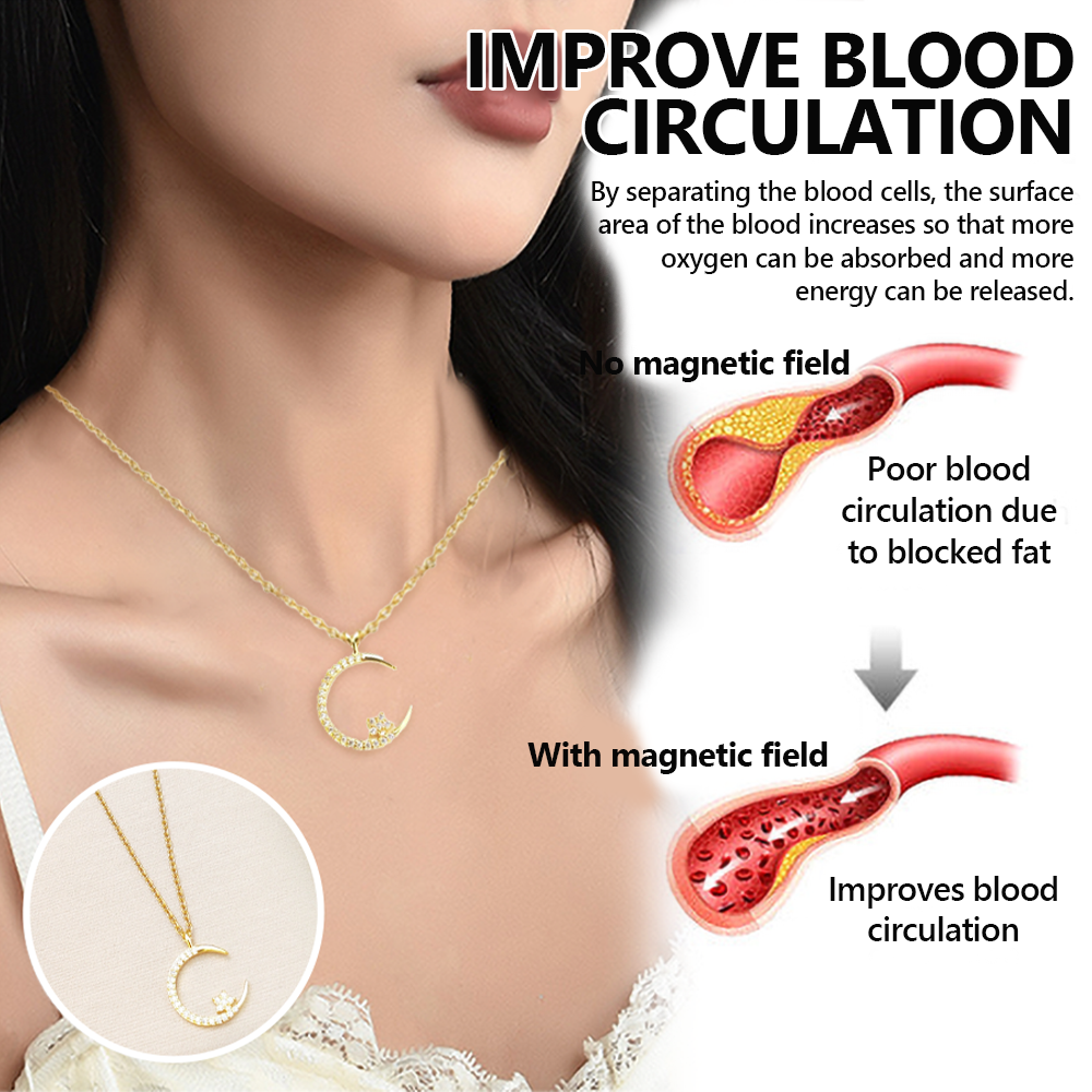 💎 Magnetotherapy Therapy Moon Star Necklace (Limited Offer 🔥 Clearance Sale - 80% Off)