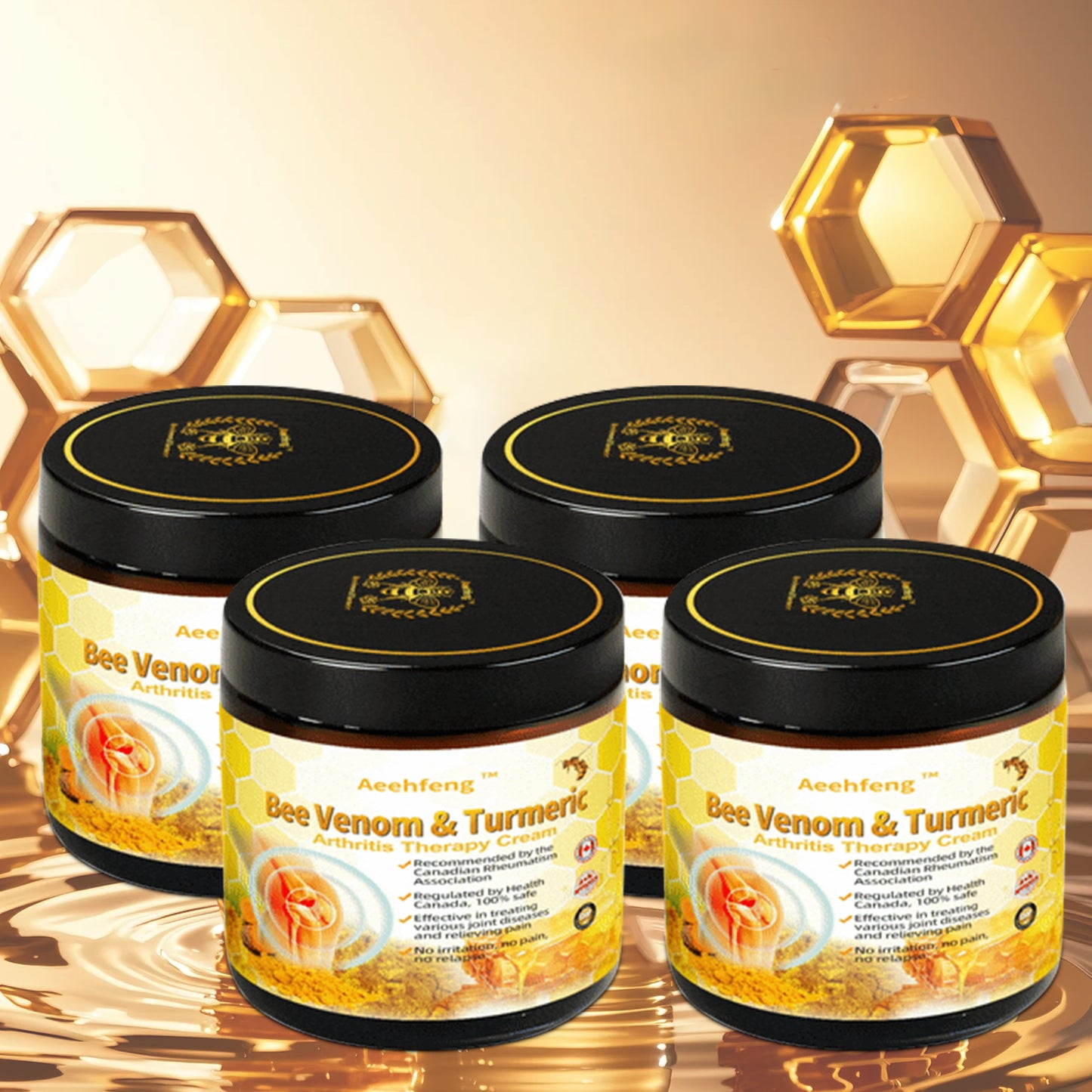 ✨Aeehfeng™ Bee Venom&Turmeric Arthritis Therapy Cream—Specializing in orthopedic conditions and joint pain