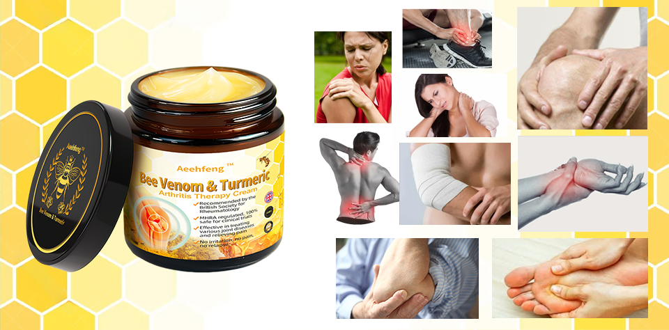 ✨Aeehfeng™ Bee Venom&Turmeric Arthritis Therapy Cream—Specializing in orthopedic conditions and joint pain