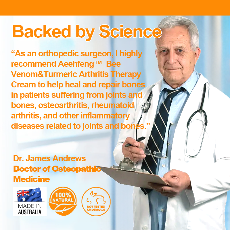 ✨Aeehfeng™ Bee Venom&Turmeric Arthritis Therapy Cream—Specializing in orthopedic conditions and joint pain